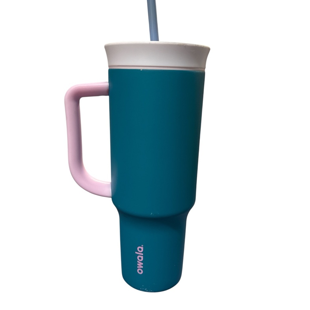 Owala Teal and Pink Travel Mug